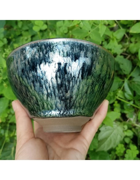 Matcha Tea Bowl, Tenmoku Bloom Glaze 11.8oz, Kiln Change Jian Ware Chinese Jian Zhan, Matcha Tea Cup Ceremony, Authentic Porcelain